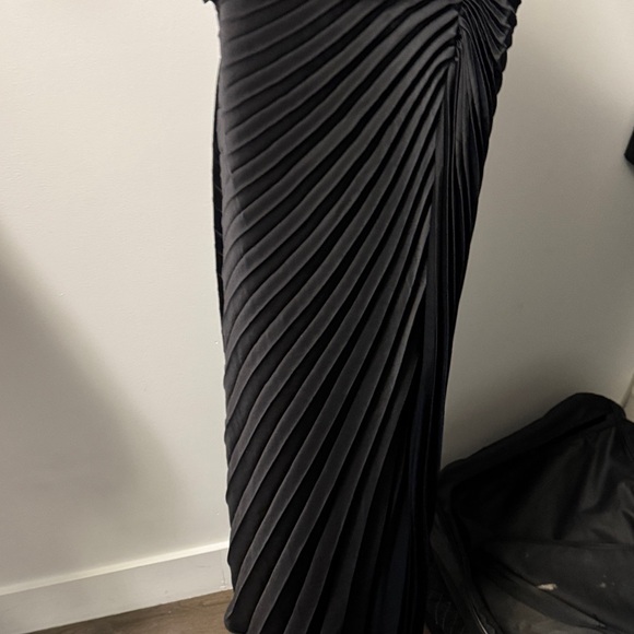 A.L.C. Black Pleated Maxi Dress - Picture 6 of 6